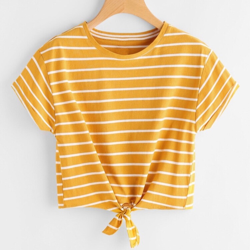 Yellow & white t-shirt